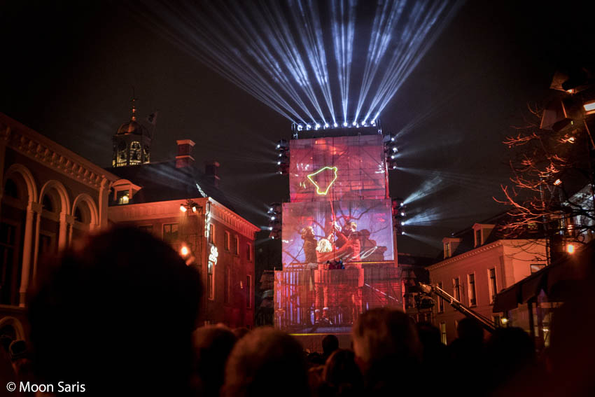 Foto van Wilhelminaplein Leeuwarden tijdens opening Culturele Hoofdstad 2028